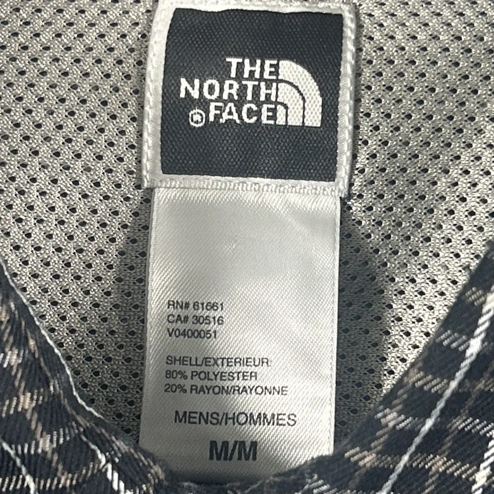 The North Face Shirt Mens M Multicolor Check Travel Hiking Zip Pocket